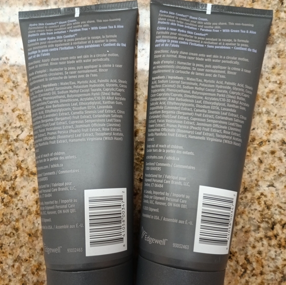2 Schick Hydro Skin Comfort Razor Bump Fighting Green Tea & Aloe Shave creams - Picture 2 of 2